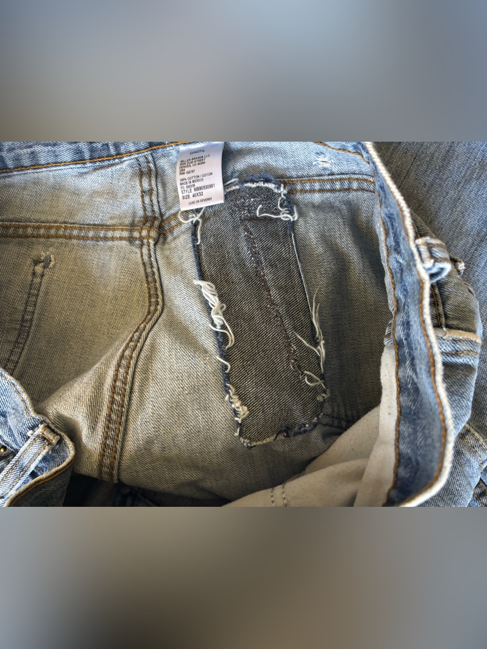 Cinch men’s size 40x32 lot of flawed straight leg green label medium wash jeans - Picture 14 of 15